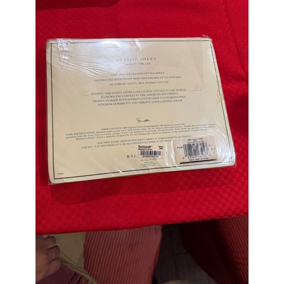 Lauren Ralph Lauren Twin Extra Deep Fitted Sheet 350 TC Supima Cotton Camel Tan - Picture 3 of 3